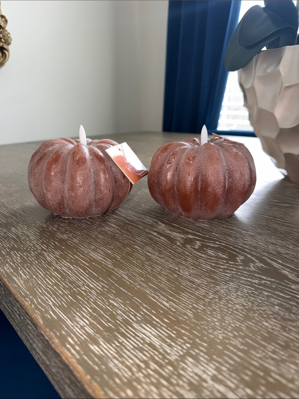 2026 Hobby Lobby Pumpkin Candle LED Battery Timer Set of 2 NWT